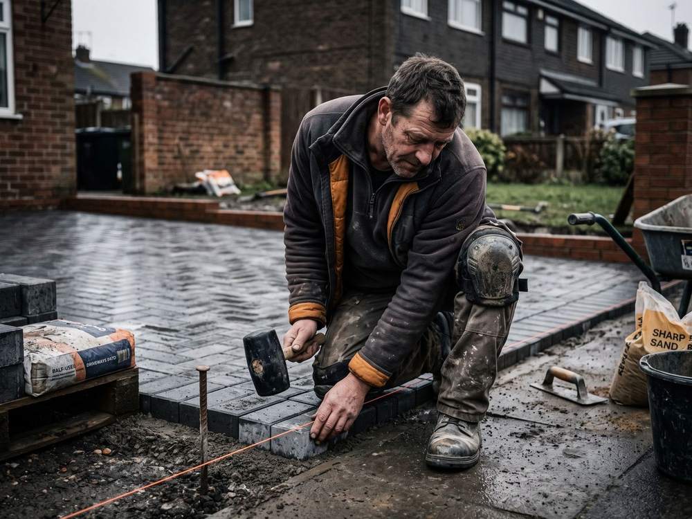 A driveways & patios at work
