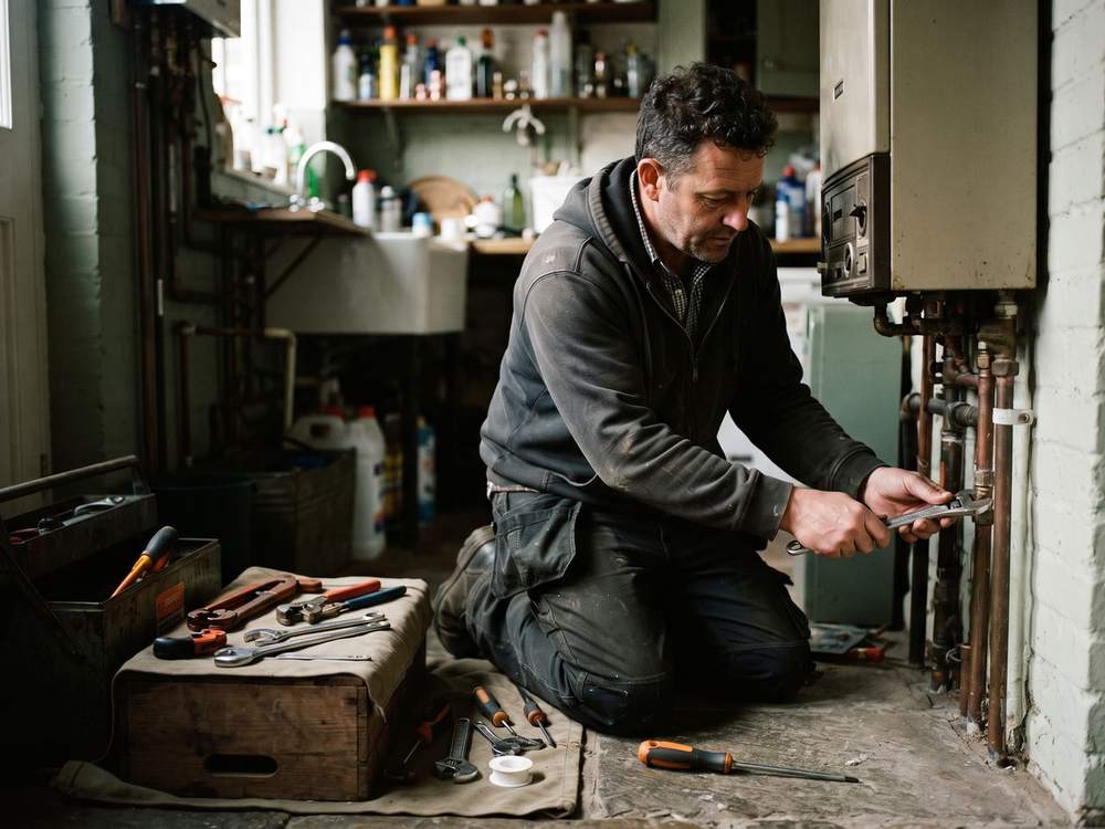 A plumbing & heating at work